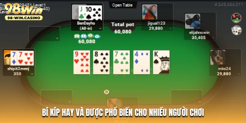 Bí kíp hay và được phổ biến cho nhiều người chơi