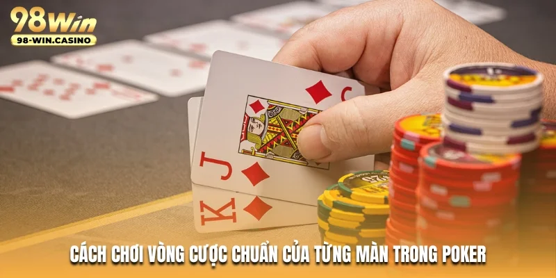 Cách chơi vòng cược chuẩn của từng màn trong Poker